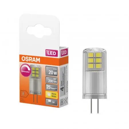 OSRAM Superstar LED G4 PIN dimmbar 2W wie 20W warmweißes Licht 827 Online Kaufen